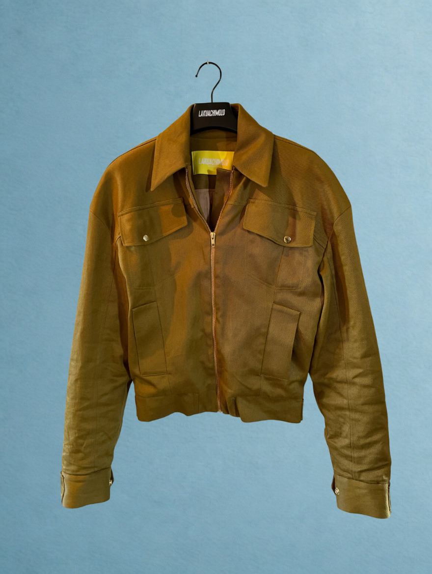 Veston en Daim couleur Marron Lakuachimoto