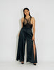 Pantalon PALAZZO en satin noir