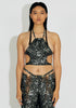 Haut MINI-TOP en brocart chinois